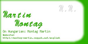 martin montag business card